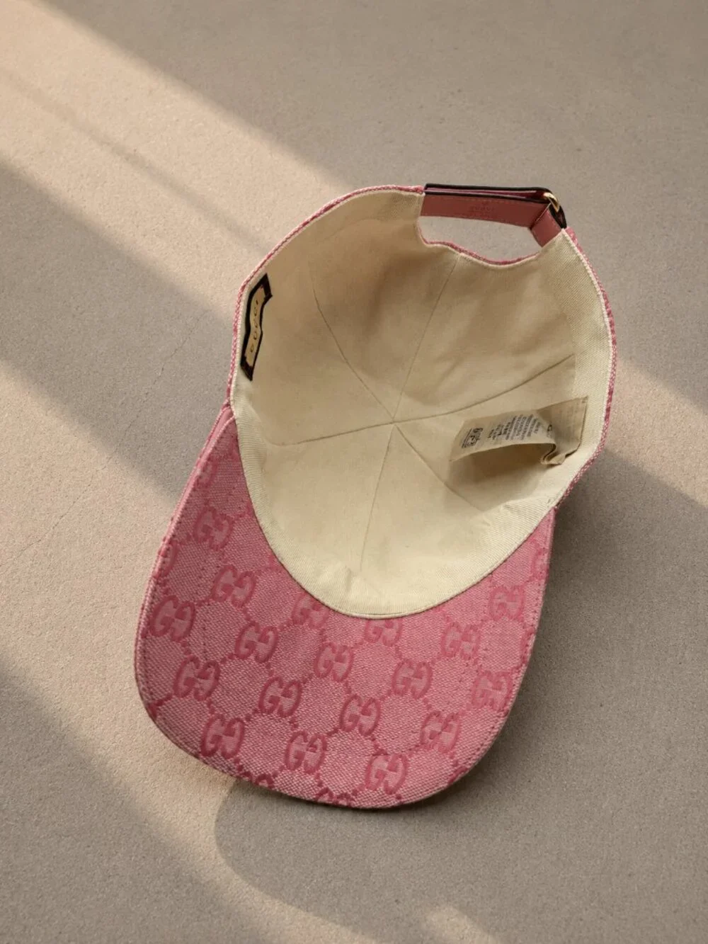 Gucci Pink GG Monogram Baseball Cap